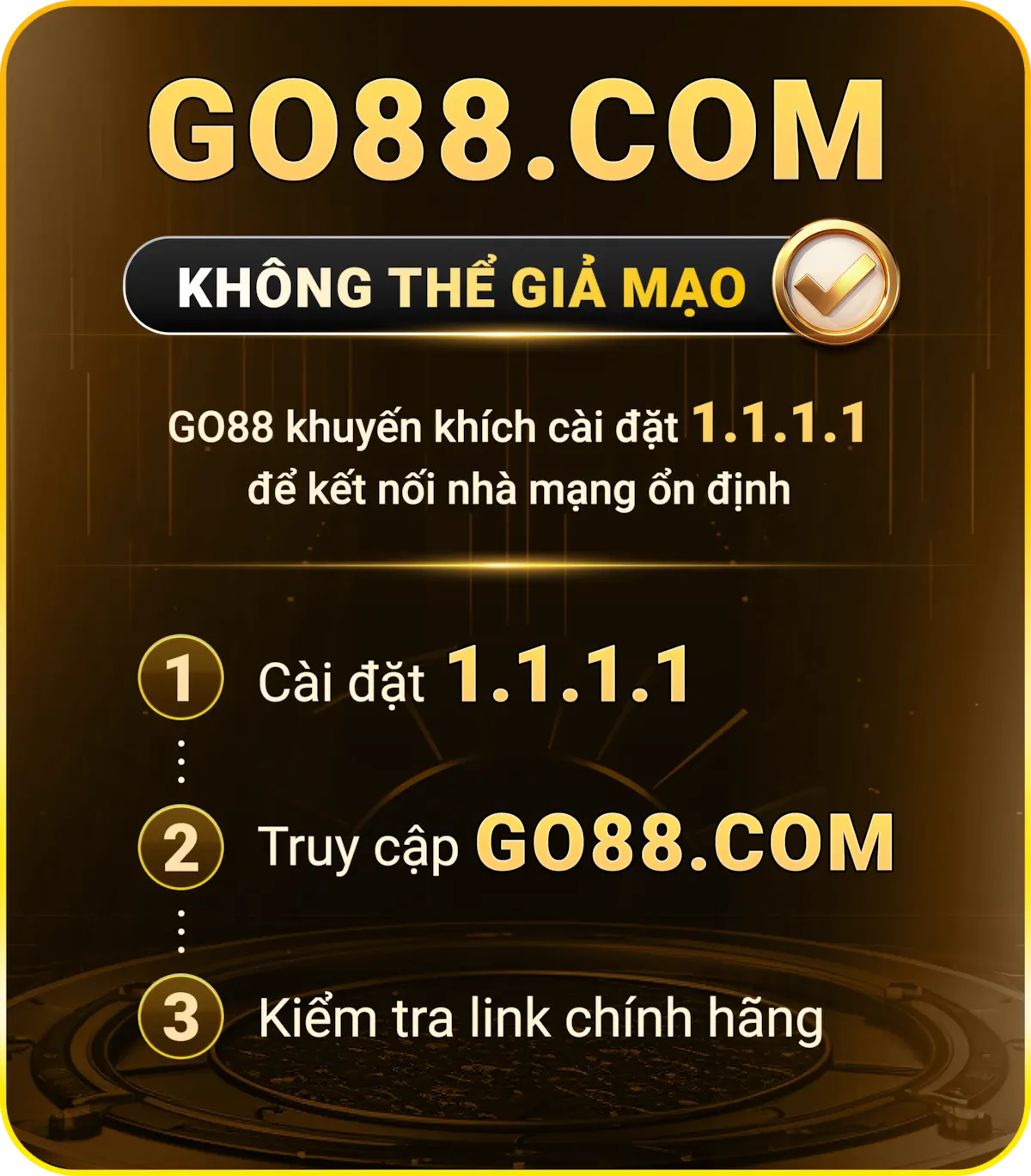 Giải pháp an toàn truy cập Go88 chính thống bằng 1.1.1.1